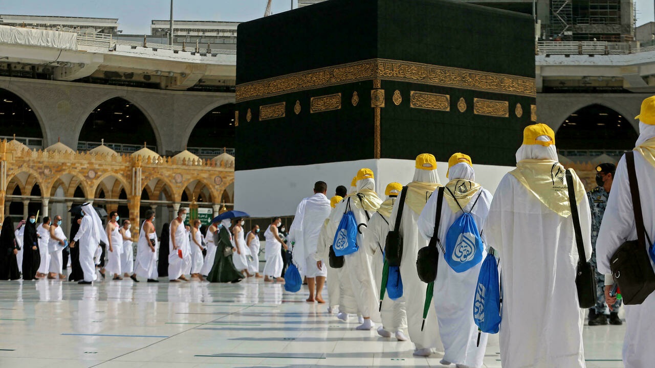 Hajj 2021 Masjid al Haram welcomes pilgrims to perform the Tawaf of Arrival (Tawaf al-Qudum)